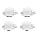 thumbnail of Coffret de 4 tasses à thé avec sous tasses 20 cl Pétale -  20.00 cl Blanc Rond Porcelaine Table Passion 12.00x8.00 cm