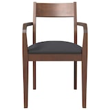 thumbnail of Chaises à manger coussins 2 pcs marron bois massif caoutchouc Modèle Quartz Élite