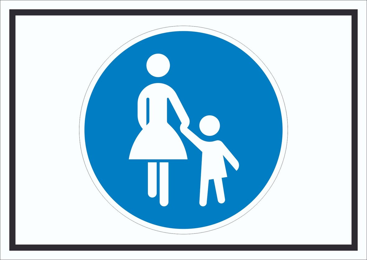 Schild Gehweg Symbol A0 (841x1189mm)