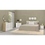thumbnail of WellHome - Table de chevet avec 2 tiroirs en coloris Chêne et Blanc 40 x 41 x 43 cm - Segre Oak