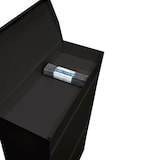 thumbnail of ARREGUI Top CR626-B Cubo de basura y reciclaje de acero de 4 cubos con bandeja superior multiusos, mueble de reciclaje, 4 x 17 L (68 L), negro