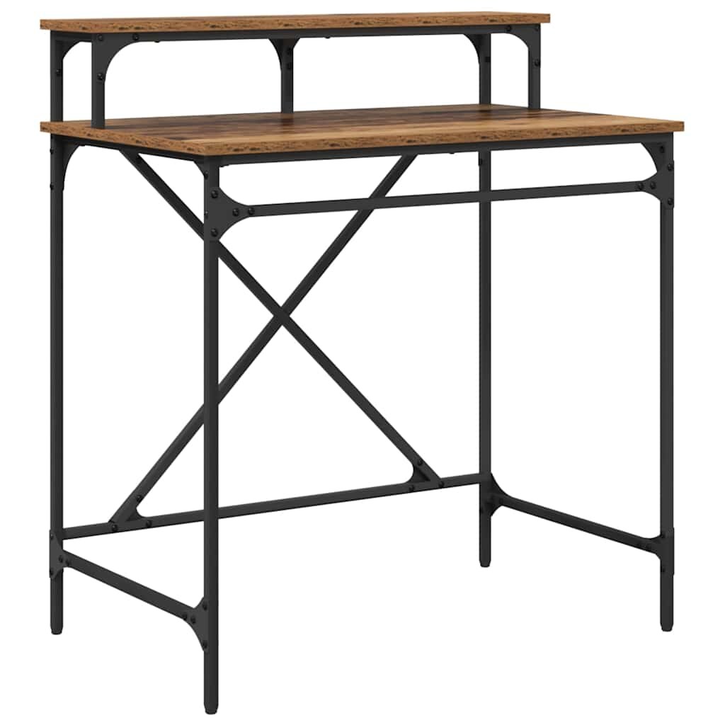 vidaXL Bureau Oud Hout 80 x 50 x 90 cm Bewerkt hout