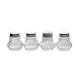 thumbnail of APS 40503 Lot de 4 mini salières verre et inox Ø 3,5 cm, H 4 cm
