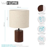 thumbnail of WellHome - Lampara de sobremesa con base metálica Ø18x29,5cm
