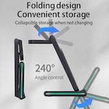 thumbnail of Chargeur Sans Fil Multifonctionnel 5 en 1 Pliable Avec Lumière LED et Double USB Noir YONIS