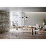 thumbnail of Ausziehbarer Tisch 90 x 120/224 cm, Gestell Karamay Eiche Natur Anthrazit