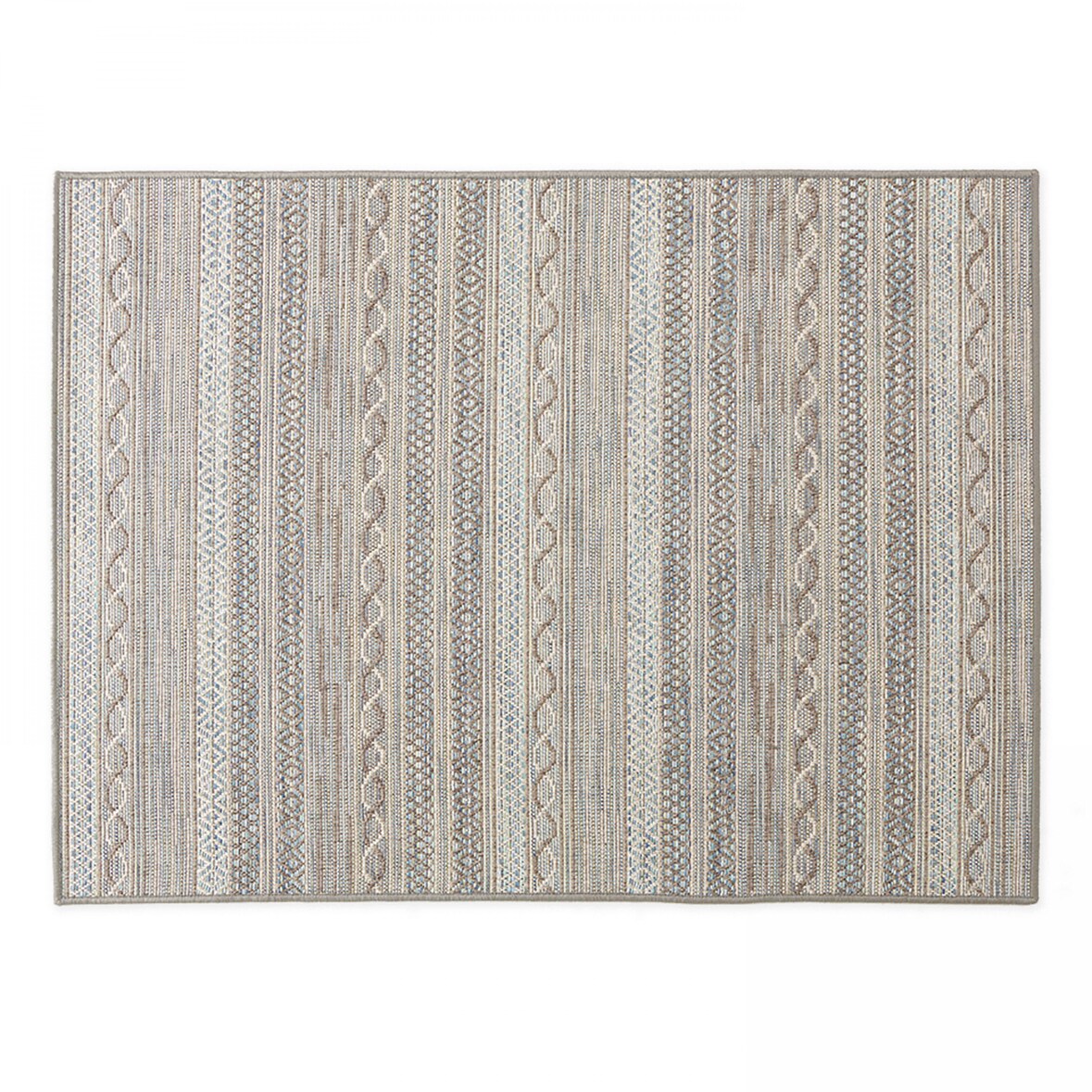 Alfombra rectangular de polipropileno 200x290 cm gris