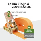 thumbnail of 10x Spanngurt mit Ratsche 1-tlg 4m 800kg 25mm TÜV/GS orange wetterfest und robust