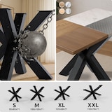 thumbnail of Pieds de table Harlan Noir aspect industriel/120x68x71 cm