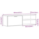 thumbnail of vidaXL TV-Schrank Artisan-Eiche 120x34x37 cm Holzwerkstoff