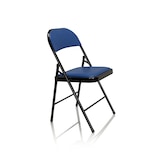 thumbnail of Silla de confidente / silla para visitas / silla plegable TUDELA PU azul hjh OFFICE