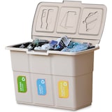 thumbnail of Poubelle de tri 3 bacs de 25L Dim 75 x 37 x H50 cm Avec couvercle Recyclage 3 en 1