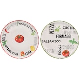 thumbnail of Grote Pizzaborden Italia ø 30CM - Rood en Groen - Italiaanse Prints - Set van 2