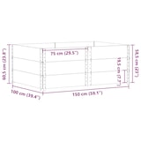 thumbnail of Helloshop26 - Hochbeet für Pflanzen Blumen Terrasse Garten 150 x 100 cm massives schwarzes Kiefernholz 02_0037425