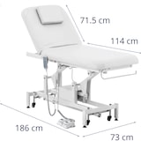 thumbnail of physa Massageliege elektrisch - 2 Motoren - 150 W - 187 x 70 x 68 - 90 cm - 200 kg - weiß
