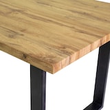 thumbnail of Vacchetti Tavolo metallo Canberra con top legno nero cm160x90h75