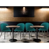 thumbnail of METRO PROFESSIONAL Chaise de restaurant rembourrée EVA II lot de 2, acier/polyester, vert/noir