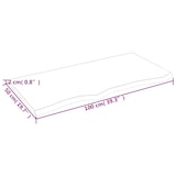 thumbnail of vidaXL Tischplatte Hellbraun 100x50x2 cm Massivholz Eiche Behandelt
