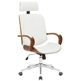 thumbnail of CLP Chaise de bureau Dayton Similicuir HBT: 118x70x70 cm Noyer Blanc