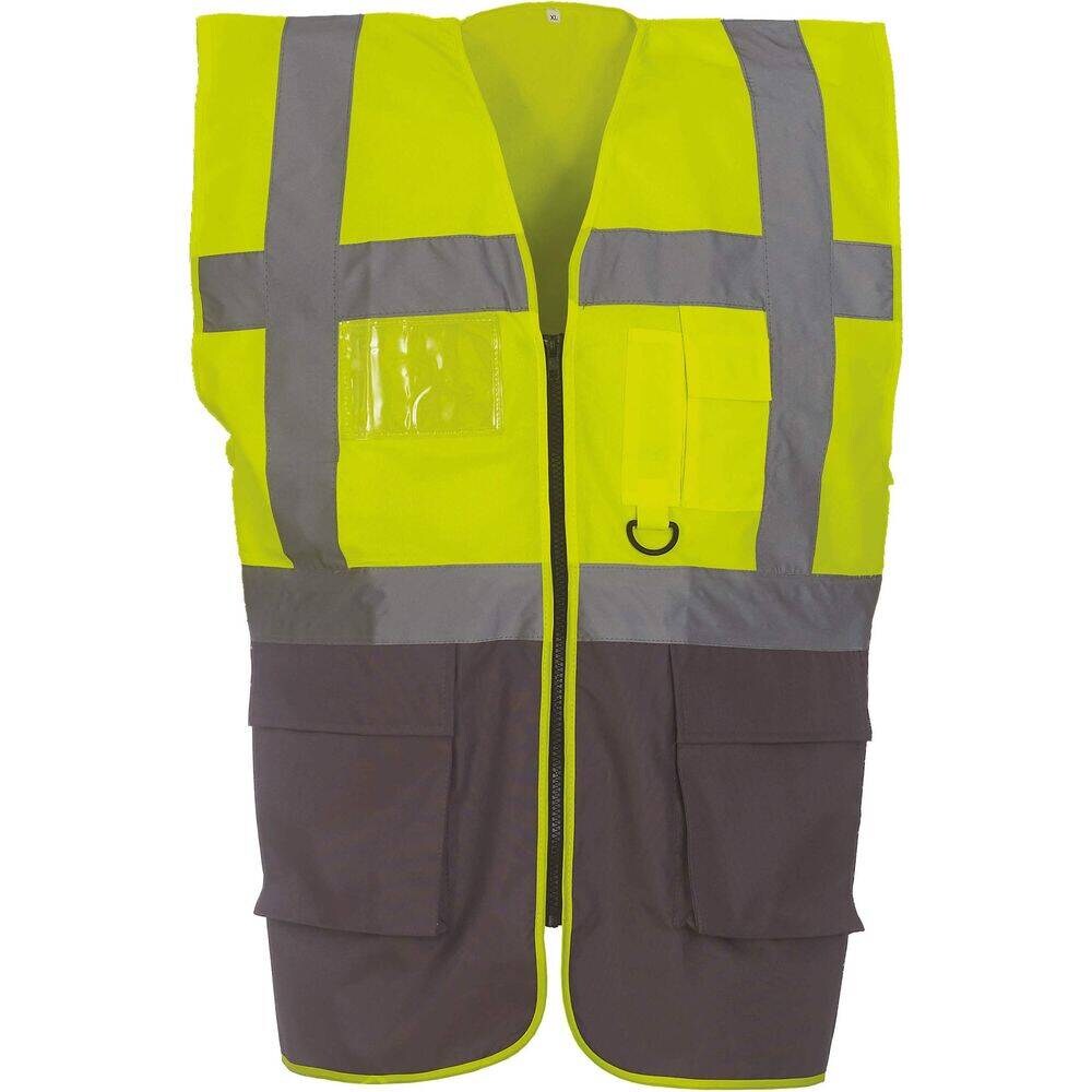 Gilet multifonction haute visibilité  jaune|gris T.XXL Yoko