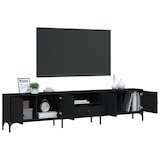 thumbnail of vidaXL TV-Schrank mit Schublade Schwarz 200x25x44 cm Holzwerkstoff