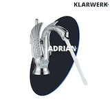 thumbnail of ADRIAN | Design Edelstahl Badarmatur  in Schwan Optik | Chrom glänzend luxuriöse Waschtischarmatur Hotel Gastronomie | Mischbatterie Bad 2 Anschlüsse