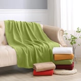 thumbnail of Polar Fleecedecke 130x160 OEKO-TEX ca. 400g Gewicht, mit Antipilling & Kettelrand - Farbe grün