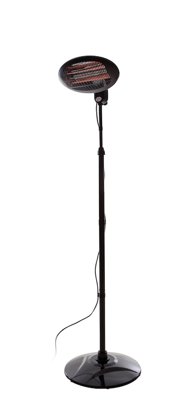 Aquecedor de terraço Sunred Elektra Quartz - Alumínio - Cobre - Comprimento 52 cm - Altura 180–214 cm - de pé - preto - 2000 Watts