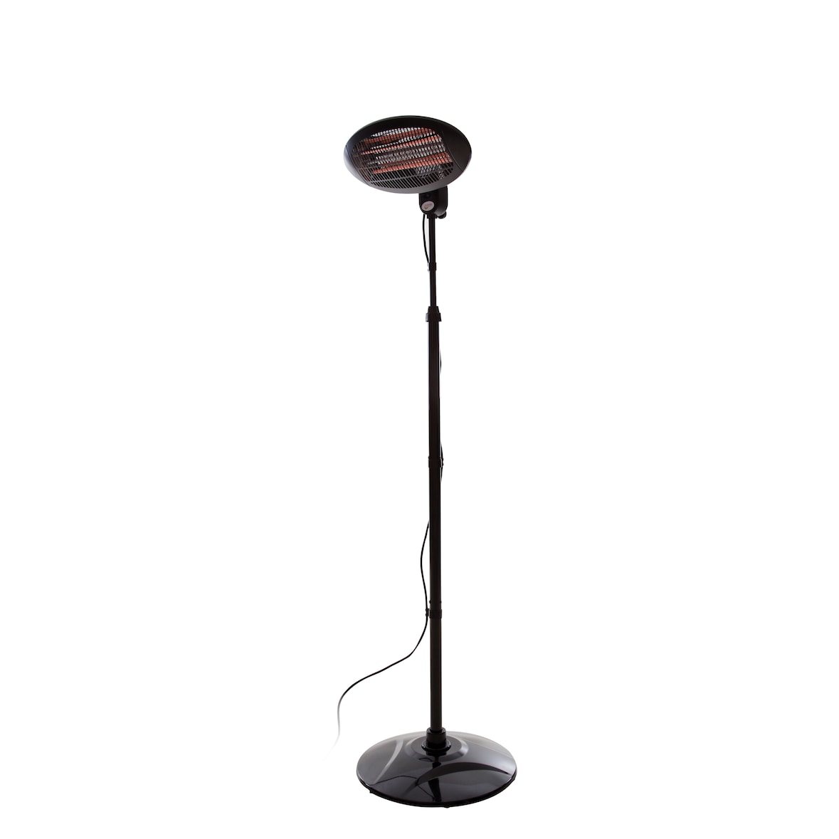Riscaldatore da terrazza Sunred Elektra Quartz - Alluminio - Rame - Lunghezza 52 cm - Altezza 180–214 cm - da pavimento - nero - 2000 Watt