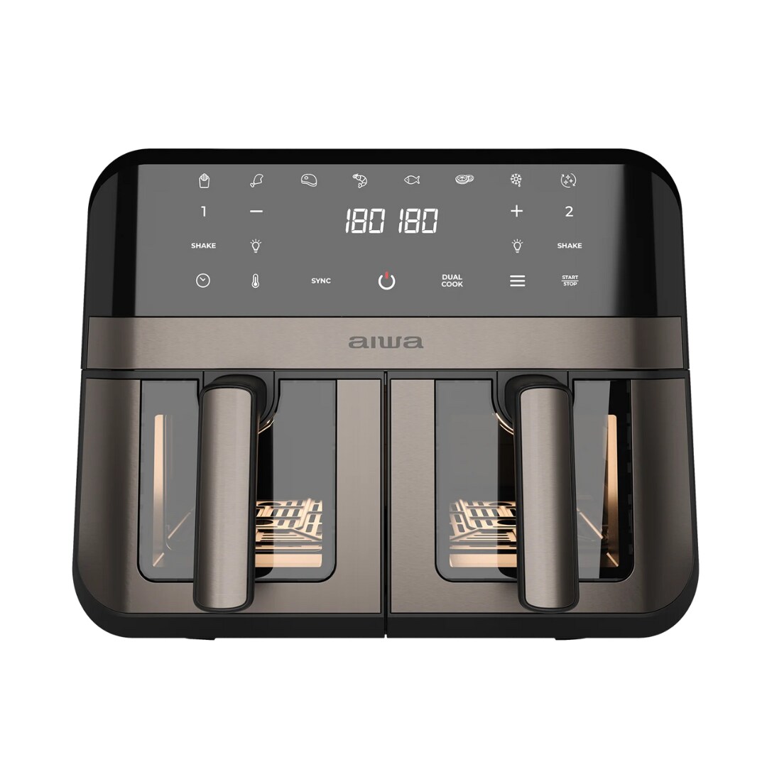 Friggitrice ad Aria AIWA FUTAGO Dual Zone 9L 2400W Acciaio Inox