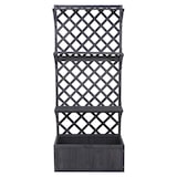 thumbnail of Canteiro elevado HWC-P69, plantador/caixa de flores plantador treliça prateleira treliça madeira FSC® 177x77x33cm ~ cinzento antracite