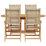 thumbnail of vidaXL Garten Essgruppe 5 pcs Beige