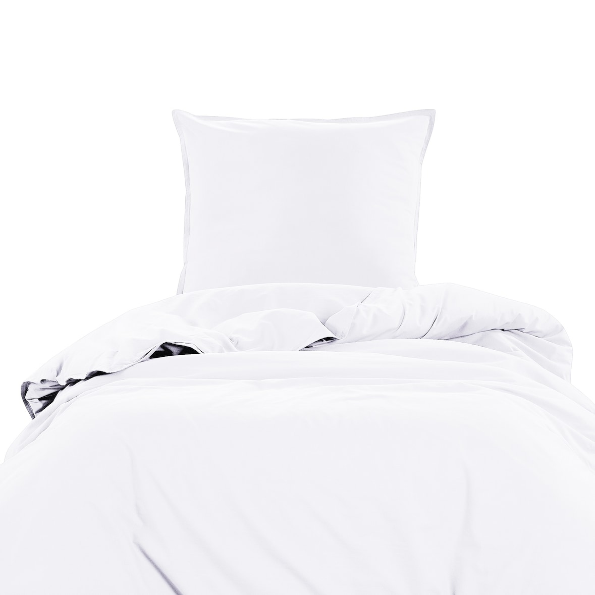 Bettwäsche Renforce Stone-Washed 135x200 & 80x80 100% Baumwolle - weiß OEKO-TEX modern Used-Look Leinen-Optik