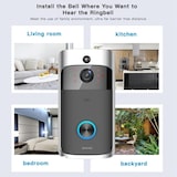 thumbnail of Interphone Vidéo WIFI Sans Fil Économie D'Énergie Installation Facile Noir YONIS