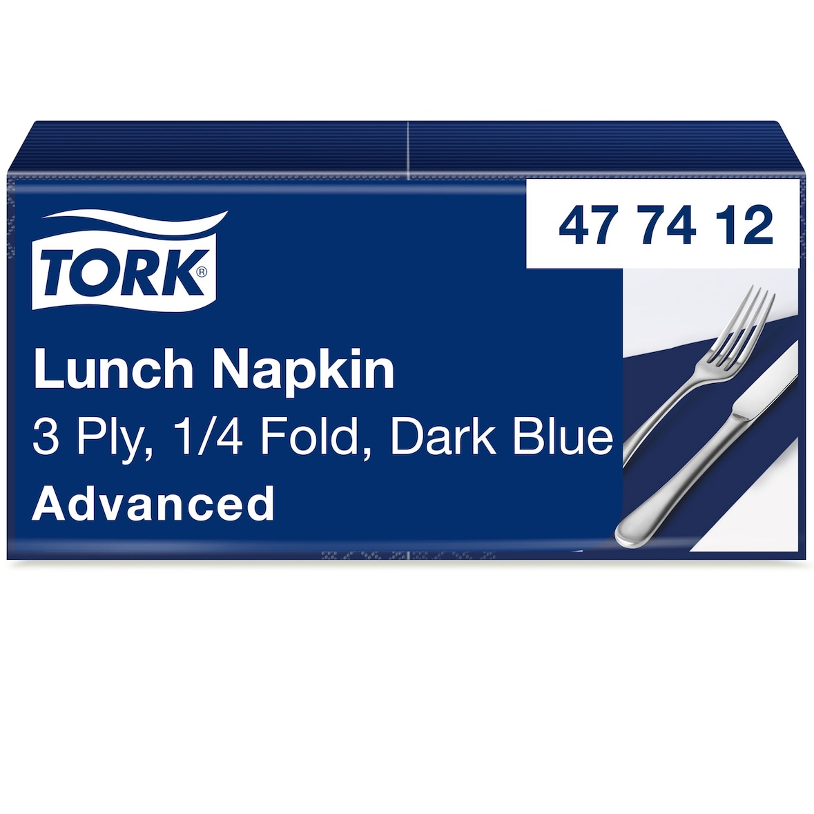 Tork Serviette 477412 33x33cm 3lg. 1/4 Falz dunkelblau