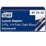 thumbnail of Tork Serviette 477412 33x33cm 3lg. 1/4 Falz dunkelblau