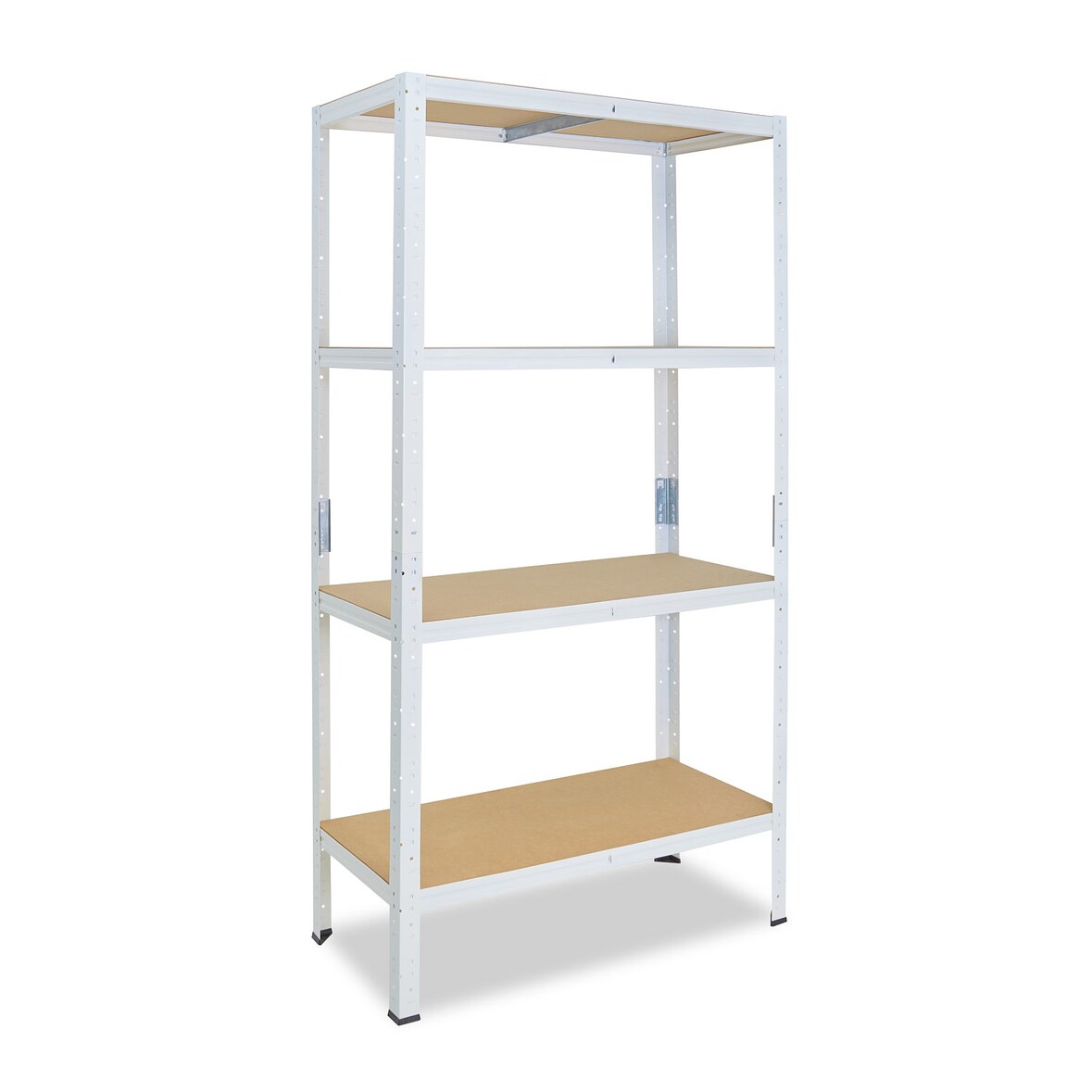 shelfplaza HOME 180x23x30 cm Schwerlastregal in weiß mit 4 Böden und 175 kg Traglast pro Boden
