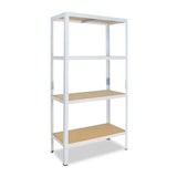 thumbnail of shelfplaza HOME 180x23x30 cm Schwerlastregal in weiß mit 4 Böden und 175 kg Traglast pro Boden