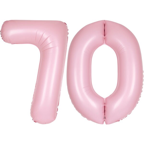 XL Folienballon rosa Zahl 70