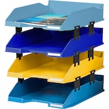 thumbnail of Exacompta - Réf. 113202SETD - Set de 4 corbeilles à courrier COMBO MIDI Bee Blue - 34,6 x 25 x 24,3 cm - A4+ - couleurs assorties