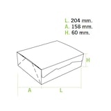 thumbnail of MONOUSO - Gebäck Box weiß 20,4x15,8x6cm 1Kg (20 Stück)