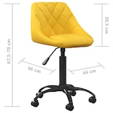 thumbnail of Chaise de salle à manger Jaune moutarde Velours Modèle Brillante