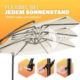 thumbnail of Kingsleeve Sonnenschirm Ø 330cm mit UV-Schutz 80+ Schutzhülle Kurbel Ampelschirm Creme