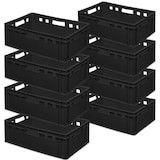 thumbnail of 8x Fleischkasten / Eurobehälter E2, schwarz, LxBxH 600x400x200 mm