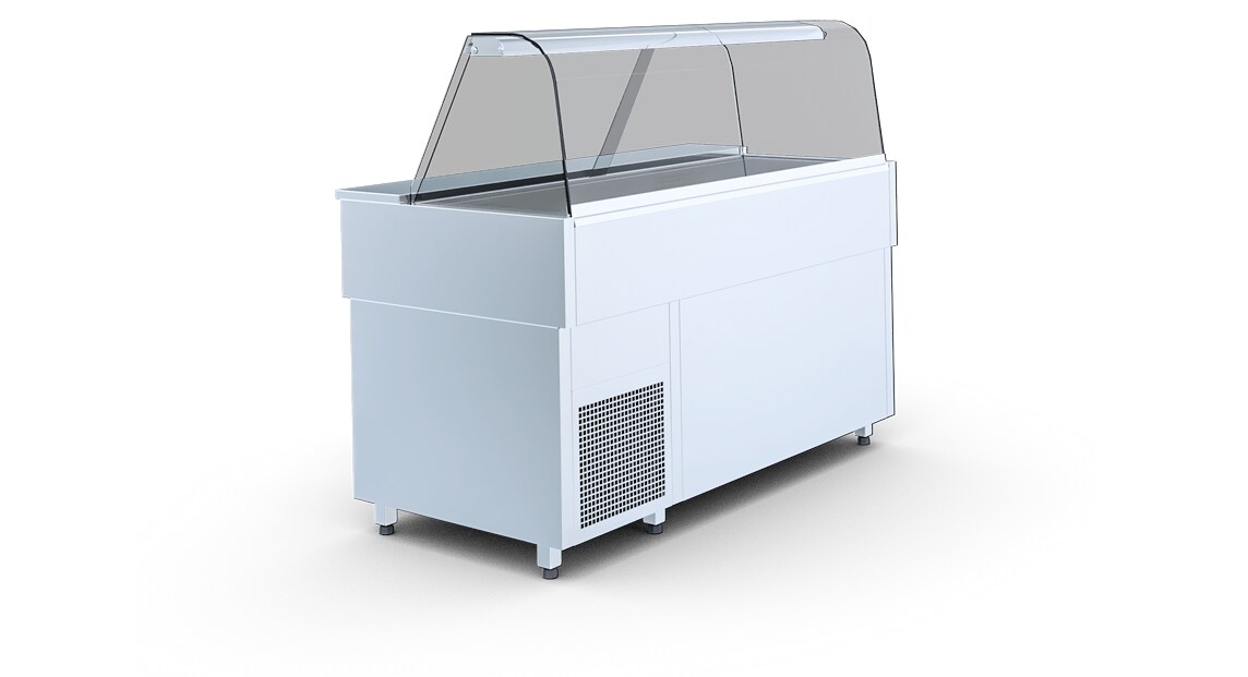 Gastro Kühltheke Verkaufstheke Kühlvitrine m. Schiebetür 1300x765x1190mm 200l