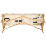 thumbnail of 3 Zonen Massageliege-Set Daniel mit Polsterung, Rollen und Holzgestellbeige