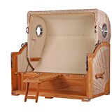 thumbnail of Strandkorb - bene living - Königssee Dreisitzer Teak Bullauge - PE shell - Modell 544 - inkl. Liftersystem