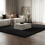 thumbnail of Teppich Flur Einfarbig Pflegeleicht Waschbar Strapazierfähig Wohnzimmer Schlafzimmer Schwarz 240x340 cm – NECKAR von Kadima Design