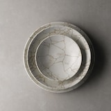 thumbnail of Piatto Piano Studio Prints Kintsugi Grigio Agata, Confezione da 12, Ø cm 28,8
