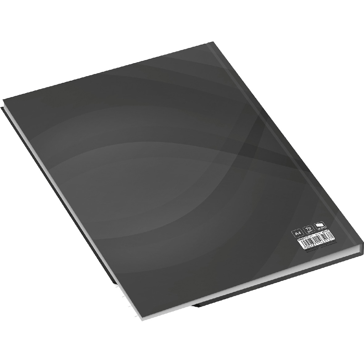 Notizbuch A4 notes carbon black liniert 96 Blatt